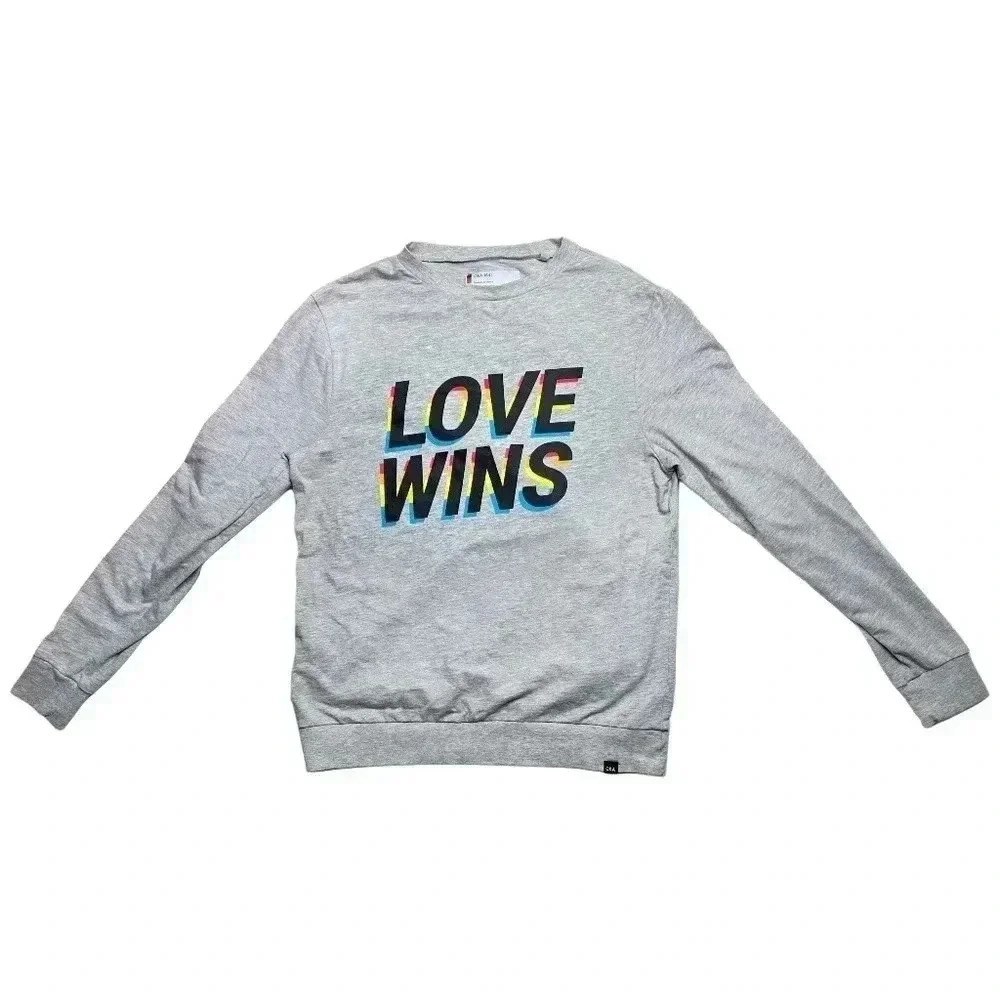 (NWOT) C&A Love Wins Sweatshirt | Gray Unisex Small | LGBTQ+ Pride